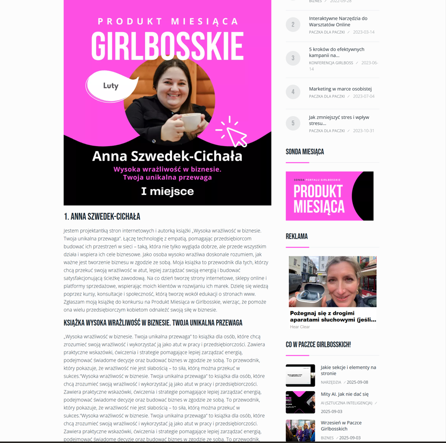 Produkt miesiąca Girlbosskie